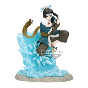 Detailreiche Haku-Figur aus 'Naruto', eingefangen in einer dynamischen Pose mit Eiskristallen – perfekt für Sammler und Fans!