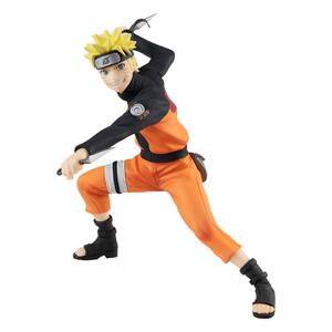 Actionfigur von Naruto Uzumaki in dynamischer Kampfpose mit gezücktem Kunai. Naruto trägt sein klassisches orangefarbenes Ninja-Outfit mit schwarzem Stirnband und zeigt einen entschlossenen Gesichtsausdruck. Ideal für Anime-Fans und Sammler.