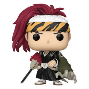 Funko POP!-Figur von Abarai Renji aus Bleach mit roten Haaren, Tiger-Stirnband und Bankai Soo Zabimaru Details.