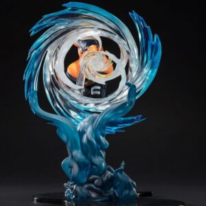 iguartsZERO Statue von Boruto Uzumaki im Sprung, umgeben von transparenten blauen Wind- und Wasser-Effekten.