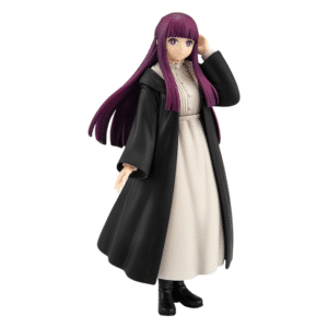 Good Smile Company Pop Up Parade Figur von Fern aus Frieren im dunklen Mantel und hellem Kleid.