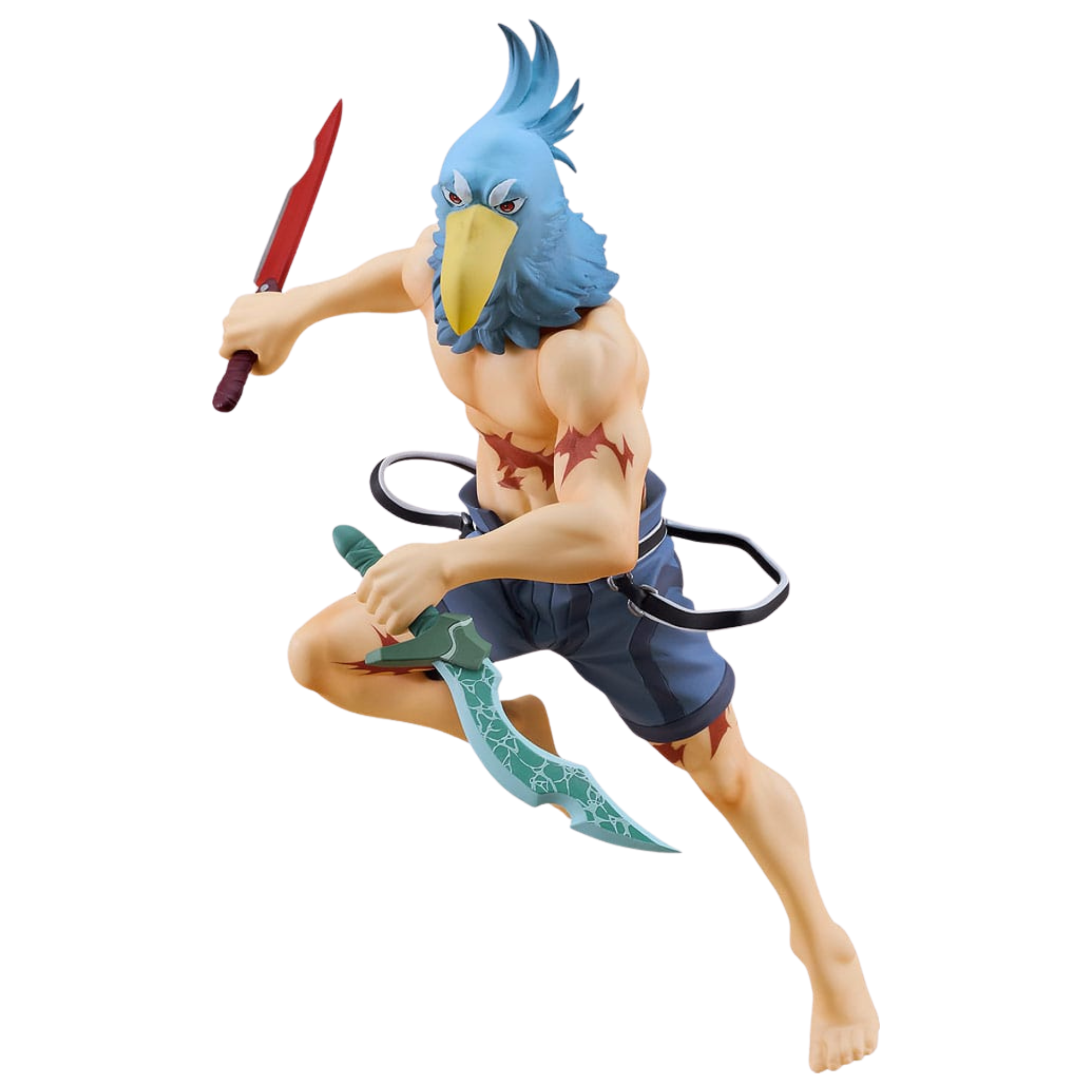 Good Smile Company Pop Up Parade Figur von Sunraku aus Shangri-La Frontier mit Vogelmaske und zwei Dolchen.