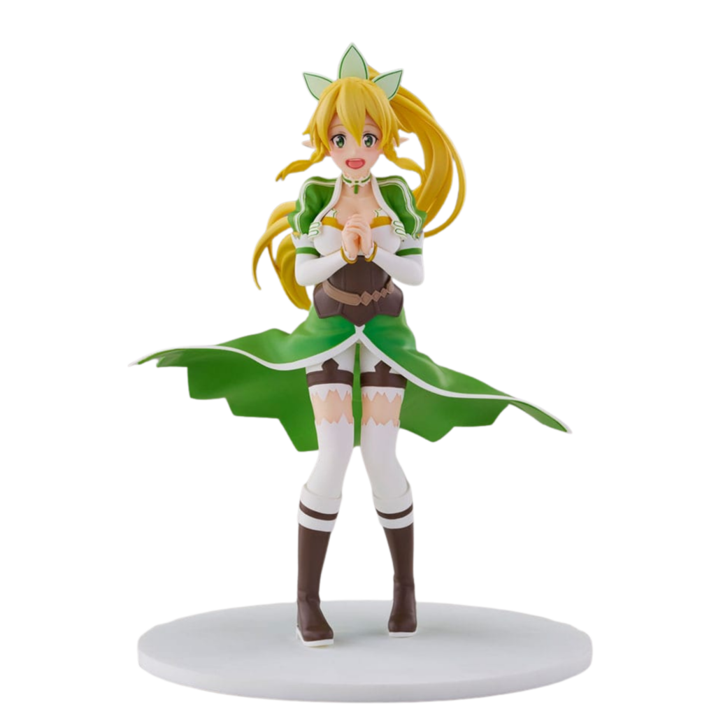 CyberZ Cantabile Figur von Leafa aus Sword Art Online im grün-weißen Sylphen-Outfit mit gefalteten Händen.