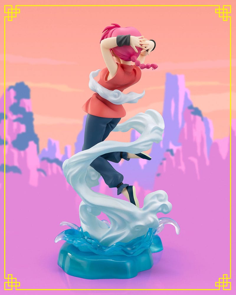 Bandai Spirits FiguartsZERO Chouette Statue von Ranma Saotome (Mädchen) aus Ranma ½ im roten Kung-Fu-Outfit auf Wolken-Base.