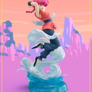 Bandai Spirits FiguartsZERO Chouette Statue von Ranma Saotome (Mädchen) aus Ranma ½ im roten Kung-Fu-Outfit auf Wolken-Base.