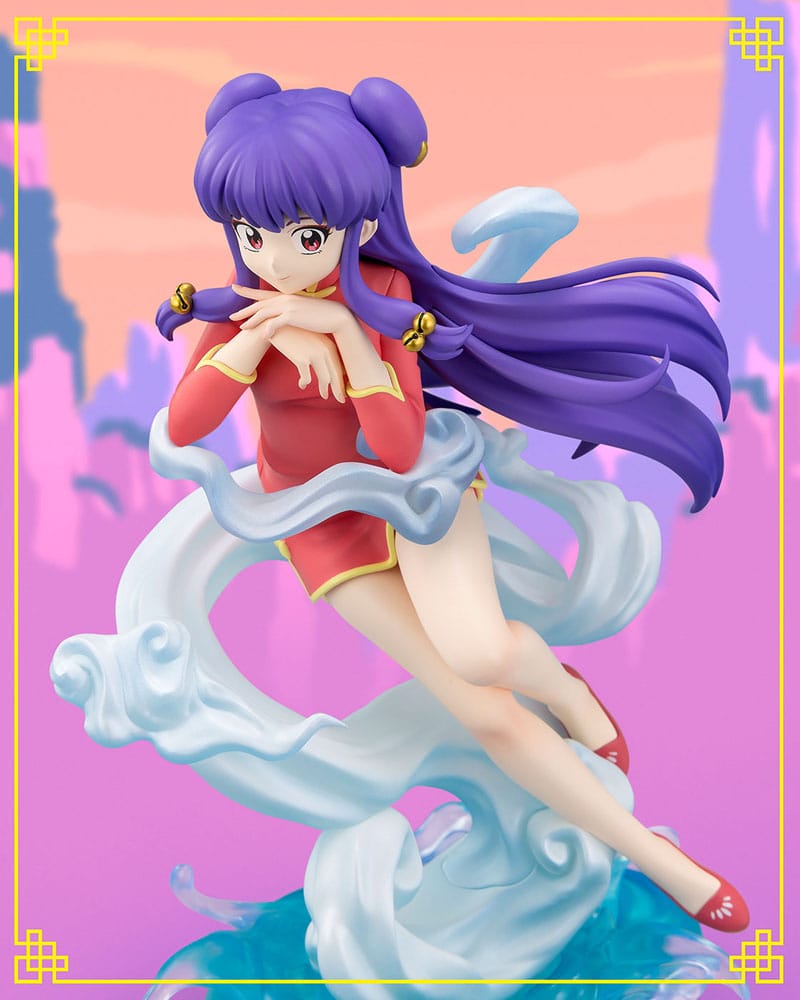 Bandai Spirits FiguartsZERO Chouette Statue von Shampoo aus Ranma ½ im roten Kleid auf Wolken- und Wasser-Base.