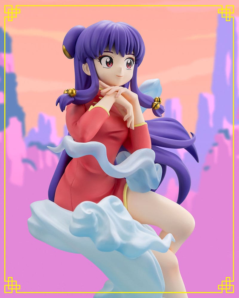 Bandai Spirits FiguartsZERO Chouette Statue von Shampoo aus Ranma ½ im roten Kleid auf Wolken- und Wasser-Base.