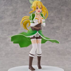 CyberZ Cantabile Figur von Leafa aus Sword Art Online im grün-weißen Sylphen-Outfit mit gefalteten Händen.