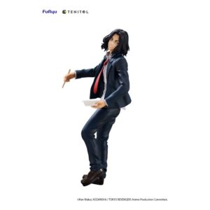 FuRyu Tenitol Figur von Keisuke Baji aus Tokyo Revengers in Schuluniform mit Nudelschale und Essstäbchen.