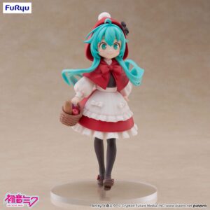 FuRyu Figur von Hatsune Miku im Rotkäppchen-Outfit mit Picknickkorb und roter Kapuze.