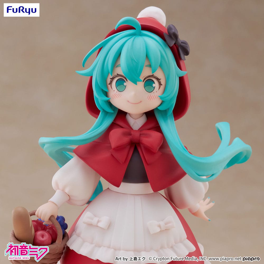 FuRyu Figur von Hatsune Miku im Rotkäppchen-Outfit mit Picknickkorb und roter Kapuze.