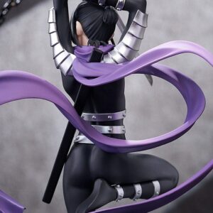 Good Smile Company Pop Up Parade Figur von Speed-o'-Sound Sonic aus One Punch Man mit erhobenem Katana und lila Schal.