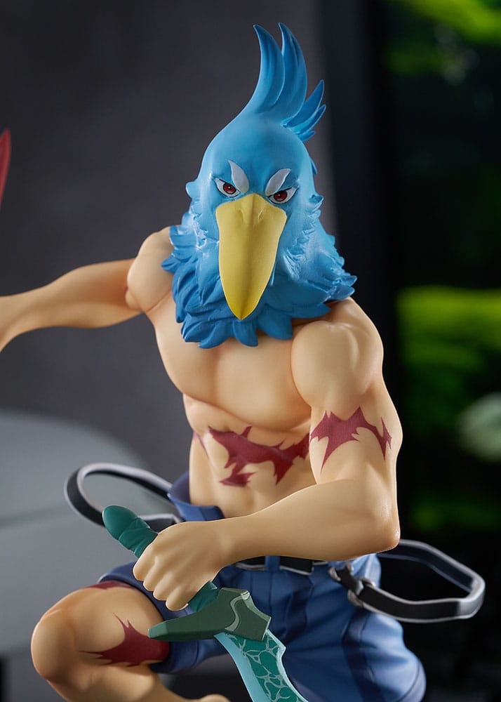 Good Smile Company Pop Up Parade Figur von Sunraku aus Shangri-La Frontier mit Vogelmaske und zwei Dolchen.