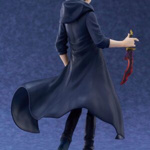 Good Smile Company Pop Up Parade L Figur von Sung Jinwoo aus Solo Leveling im dunklen Mantel mit Dolch.