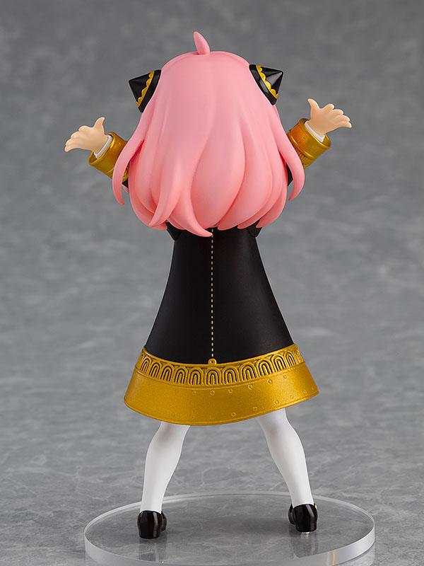 Good Smile Company Pop Up Parade Figur von Anya Forger aus SPY x FAMILY in Eden-Schuluniform mit gestreckten Armen.