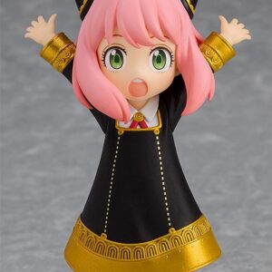 Good Smile Company Pop Up Parade Figur von Anya Forger aus SPY x FAMILY in Eden-Schuluniform mit gestreckten Armen.