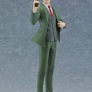 Good Smile Company Pop Up Parade Figur von Loid Forger aus SPY x FAMILY im grünen Anzug mit Pistole.