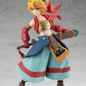 Good Smile Company Pop Up Parade Figur von Shiloh aus Legend of Mana im Abenteurer-Outfit greift nach seinem Schwert.