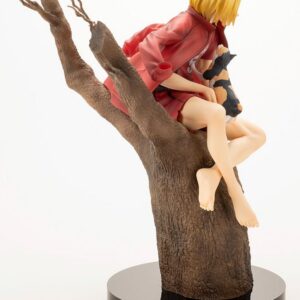 Kotobukiya ARTFX J Figur von Kenma Kozume aus Haikyu!! im Baum sitzend mit einer Katze im Schoß.