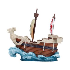 Nemesis Now One Piece Aufbewahrungsbox der Going Merry auf Wellenbasis mit Strohhut-Segel.