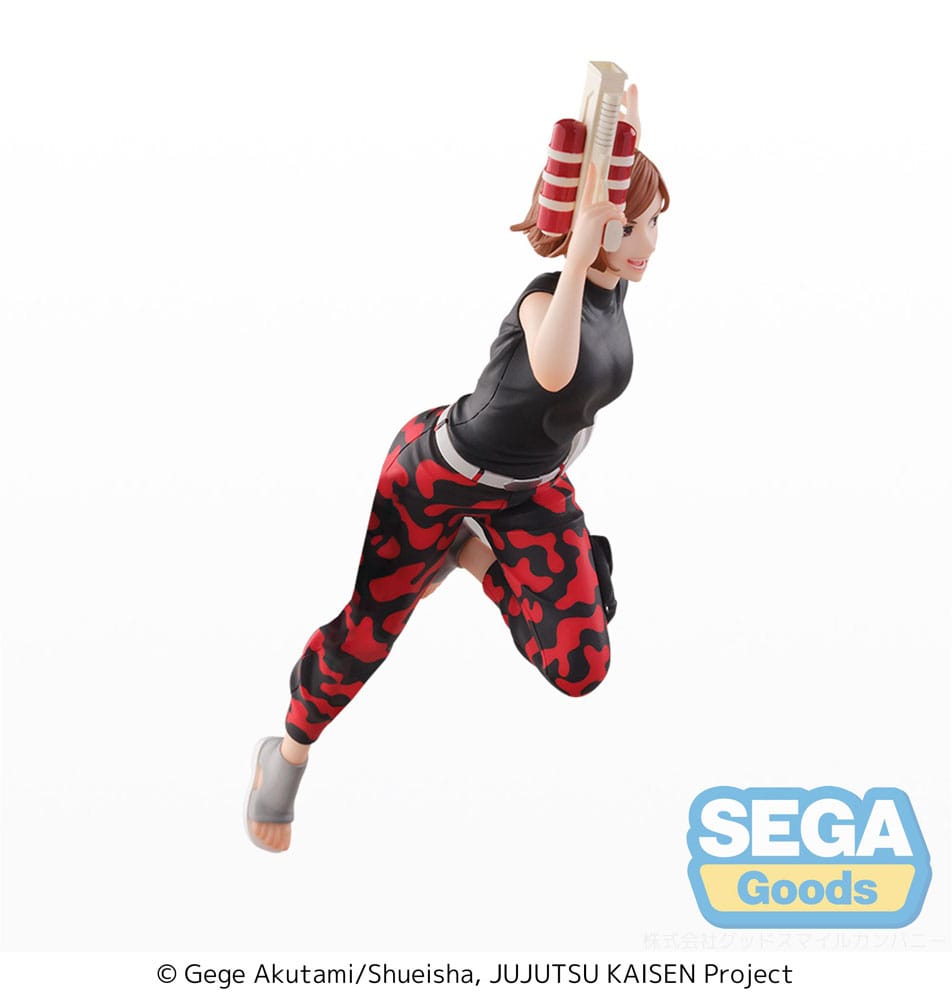 Sega Splash x Battle Figur von Nobara Kugisaki aus Jujutsu Kaisen im Sprung mit Wasserpistole.