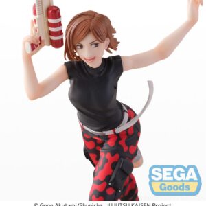 Sega Splash x Battle Figur von Nobara Kugisaki aus Jujutsu Kaisen im Sprung mit Wasserpistole.