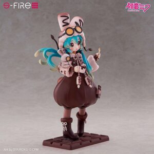 SEGA Figur von Hatsune Miku im Marshmallow-Hot-Cocoa-Outfit mit Kakaotasse auf Schokoladentafel-Base.