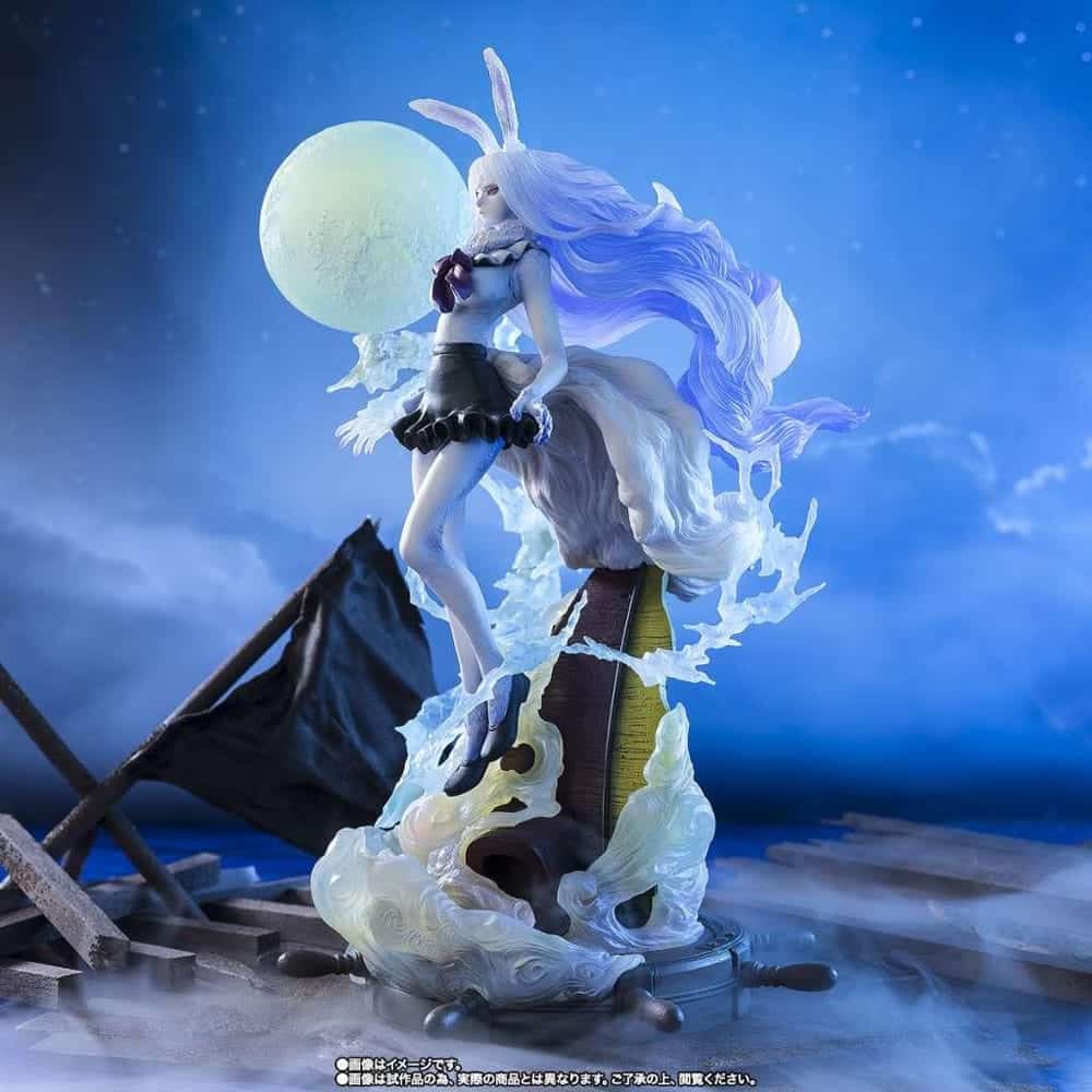 Tamashii Nations One Piece Figuarts ZERO Extra Battle Diorama-Figur von Carrot in Sulong-Form mit Elektro-Effekten und Vollmond.