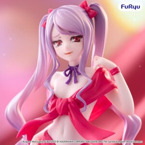 FuRyu Overlord BiCute Ribbons Figur von Shalltear Bloodfallen in roten Schleifen mit Zöpfen und High Heels.
