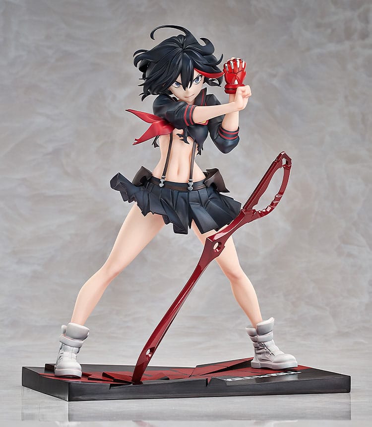 Good Smile Company Kill la Kill Figur von Ryuko Matoi in Transformation Version mit Scherenklinge und rissiger Diorama-Base.