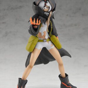 Good Smile Company Pop Up Parade Figur von Strength aus Black Rock Shooter Dawn Fall im schwarzen Kapuzenmantel mit orangen Akzenten.