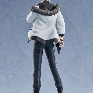 Good Smile Company Pop Up Parade Figur von Qiluo Zhou aus Love&Producer in schwarzem Outfit mit weißer Jacke und Pistole.