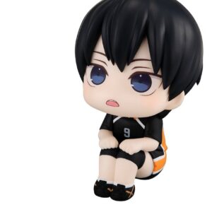 MegaHouse Haikyuu Look Up Chibi-Figur von Tobio Kageyama in schwarzem Trikot mit Nummer 9 und aufwärts gerichtetem Blick.