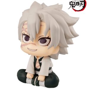 MegaHouse Demon Slayer Look Up Chibi-Figur von Sanemi Shinazugawa mit Narben im Gesicht und nach oben gerichtetem Blick.