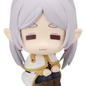 MegaHouse Frieren Look Up Chibi-Figur von Frieren mit schmollerndem Droopy Face Gesichtsausdruck und nach oben gerichtetem Blick.