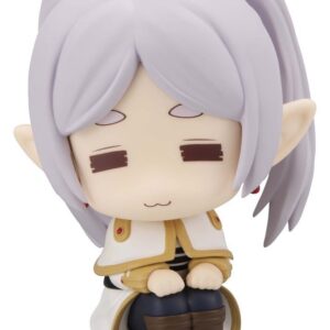 MegaHouse Frieren Look Up Chibi-Figur von Frieren mit schmollerndem Droopy Face Gesichtsausdruck und nach oben gerichtetem Blick.