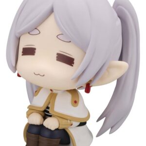 MegaHouse Frieren Look Up Chibi-Figur von Frieren mit schmollerndem Droopy Face Gesichtsausdruck und nach oben gerichtetem Blick.