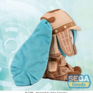 SEGA Fuwa Petit Plüschfigur von Hatsune Miku im braunen Haniwa-Outfit mit passender Mütze.
